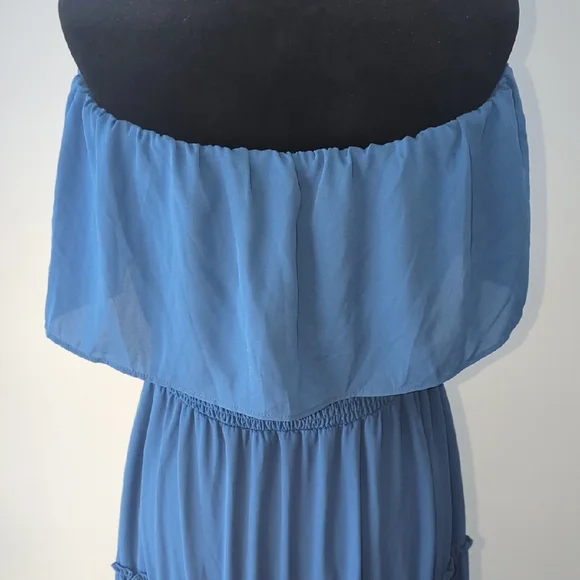 1. State Strapless Blue Maxi Dress Size Large - Picture 8 of 13